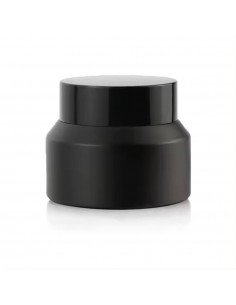Borcan negru mat cu capac...