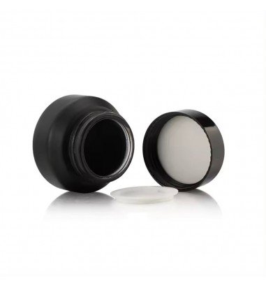 Borcan negru mat cu capac 100ml