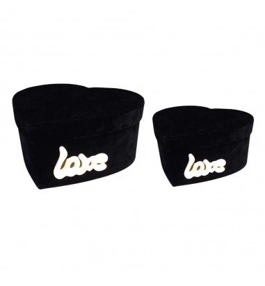 Set 2 cutii inimă model Love luminat...