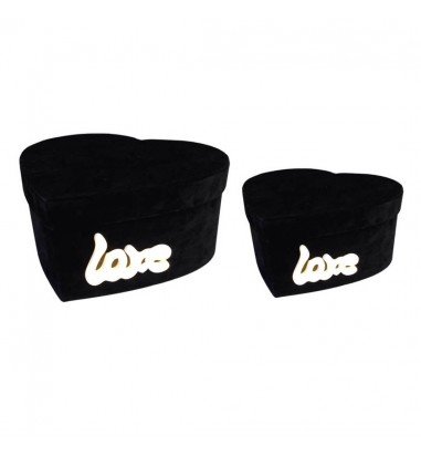 Set 2 cutii inimă model Love luminat...