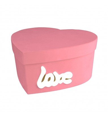 Set 2 cutii inimă catifelate Love...