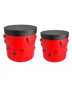 Set 2 cutii rotunde cu...