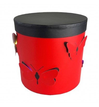 Set 2 cutii rotunde cu fluturi și...