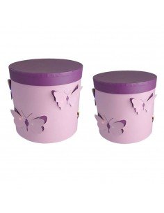 Set 2 cutii rotunde cu...