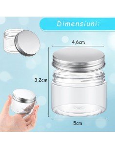 Borcan rotund transparent...