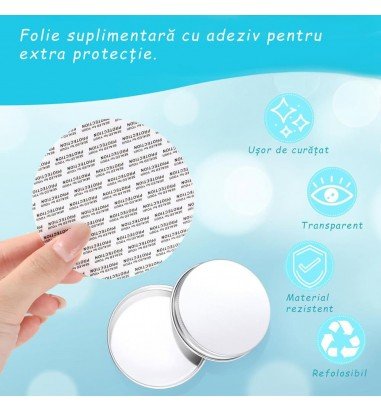 Borcan rotund transparent din plastic...