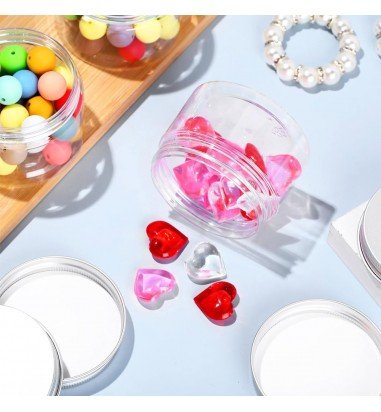 Borcan rotund transparent din plastic...