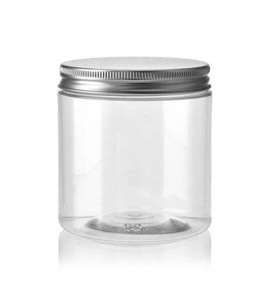 Borcan rotund transparent din plastic...