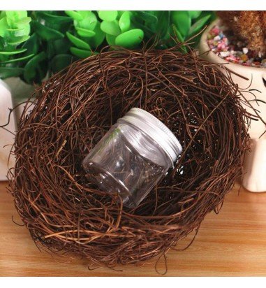 Borcan rotund transparent din plastic...