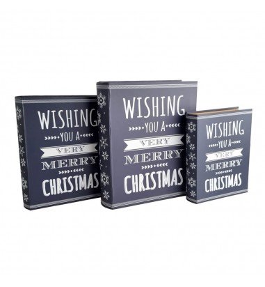Set 3 cutii carte de Crăciun – Merry...