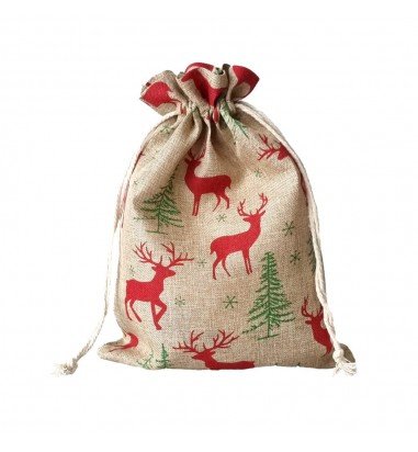 Săculeți textili renii Crăciunului...