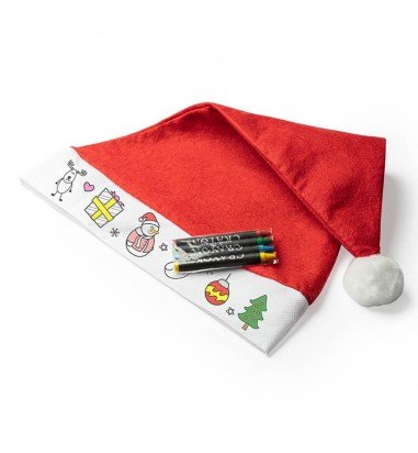 Căciulă Moș Crăciun pentru colorat