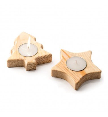 Suport lumânare din lemn - STEA