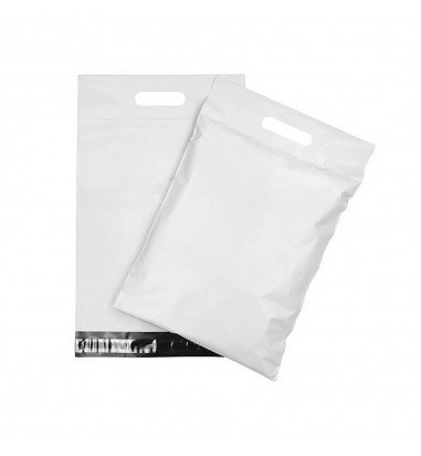 Plicuri curierat cu mâner - alb (set...