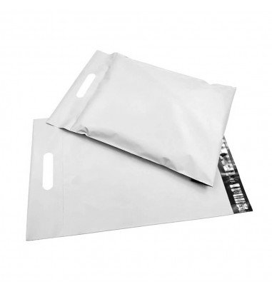 Plicuri curierat cu mâner - alb (set...