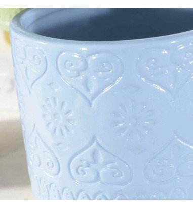 Vază ceramică cu margine aurie -...