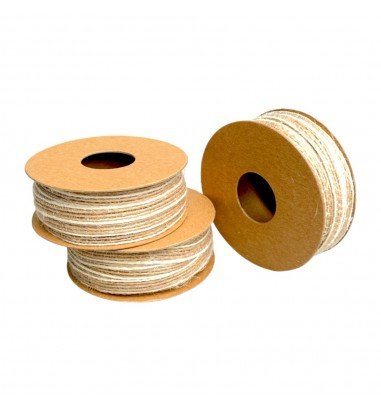 Bandă iută cu margini albe - 5mm x 5m