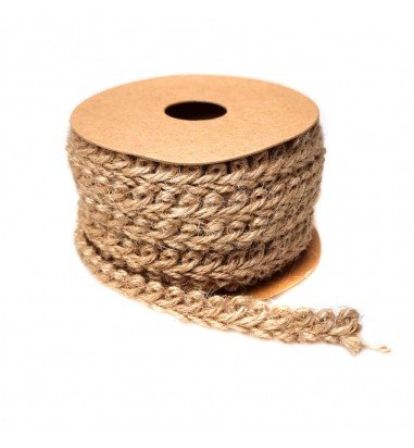 Bandă iută dublu împletită - 10mm x 5m