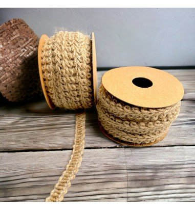 Bandă iută dublu împletită - 10mm x 5m