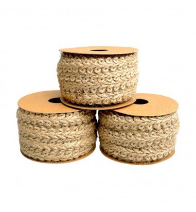 Bandă iută dublu împletită - 10mm x 5m