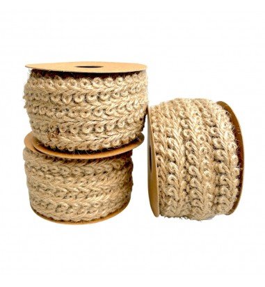 Bandă iută dublu împletită - 10mm x 5m