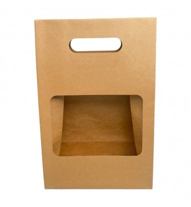 Cutii cu fereastră și mâner - maro...