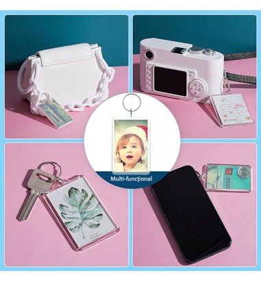 Breloc dreptunghiular transparent...