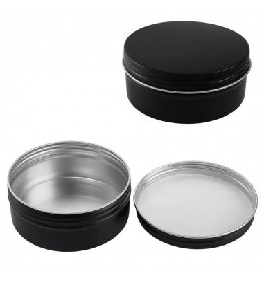 Recipient rotund aluminiu 100ml - negru