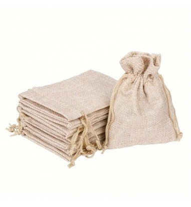 Săculeți țesătură sac cu sfoară 7x9cm...