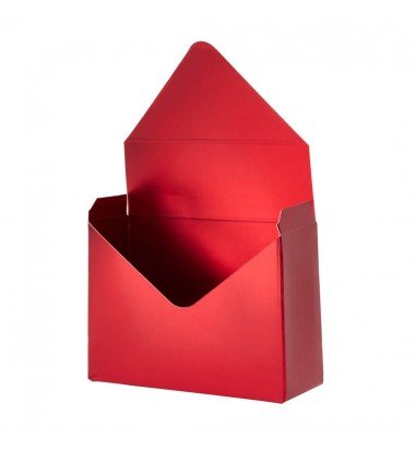 Cutie tip plic lucioasă - roșu (set...