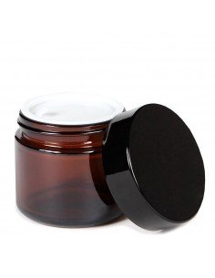 Borcan rotund ambră cu...