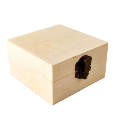 Cutie pătrată din lemn mică 8x8x4cm