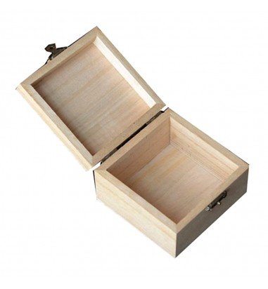 Cutie pătrată din lemn mică 8x8x4cm
