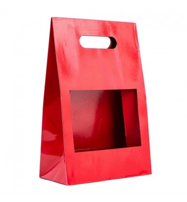 Cutii cu fereastră și mâner - roșu...