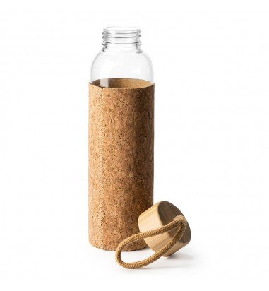 Bidon din sticlă cu capac de lemn...