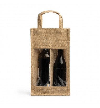 Sacoșă dublă din iută pentru sticle...