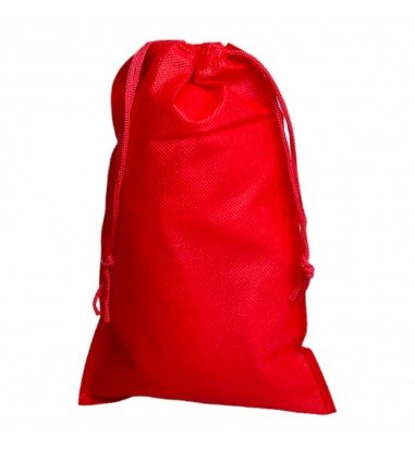 Săculeți non woven cu sfoară - roșu...