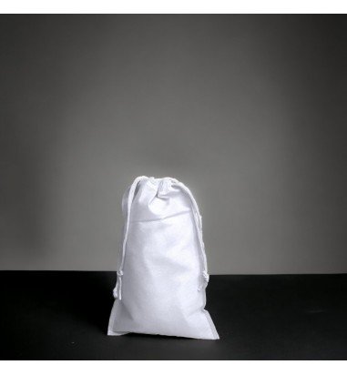Săculeți non woven cu sfoară - alb...