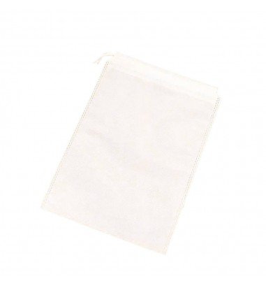 Săculeți non woven cu sfoară - alb...