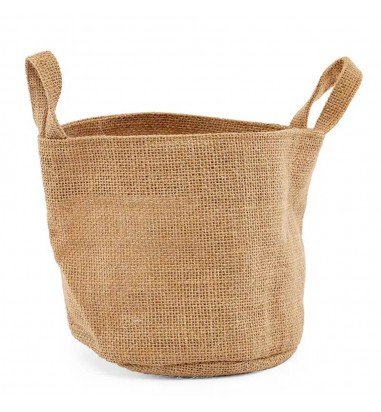 Cutie rotundă din iută cu mânere...