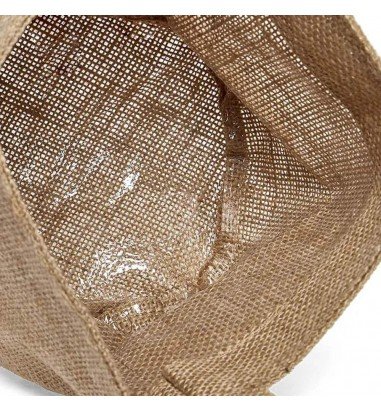 Cutie rotundă din iută cu mânere...