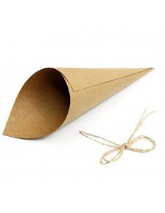 Con hârtie cu fundă iută...