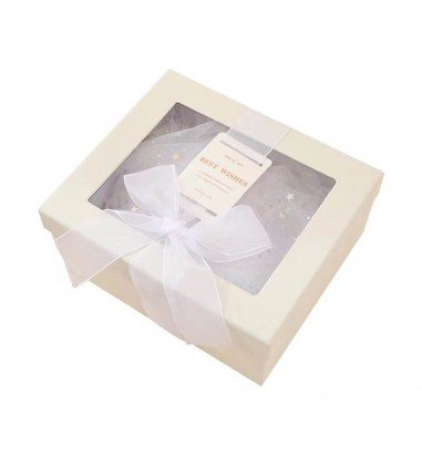 Cutie hârtie cu fereastră si fundă...