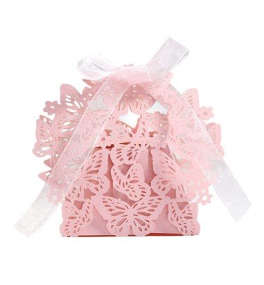 Cutiuță cu fundă model fluturași...