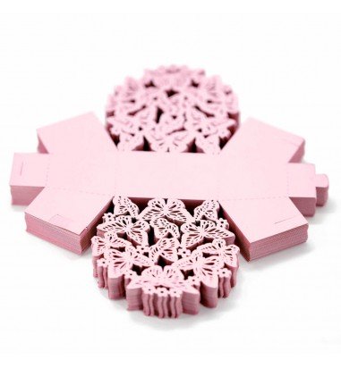 Cutiuță cu fundă model fluturași...