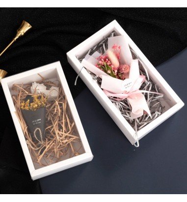 Cutie din hârtie cu fereastră - alb...