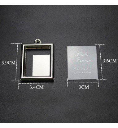 Breloc metalic inserție foto -...