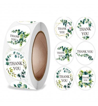 Rolă 500 stickere rotunde 2.5cm - mix...