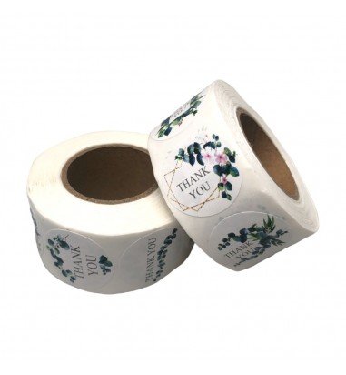 Rolă 500 stickere rotunde 2.5cm - mix...