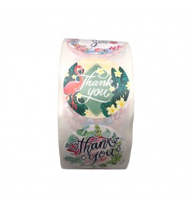 Rolă 500 stickere rotunde 2.5cm - mix...